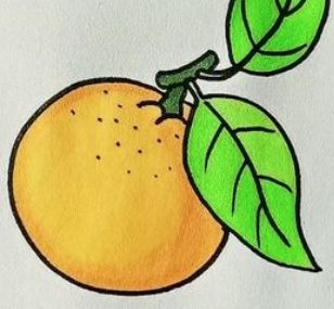 Gambar Buah jeruk kuning segar dengan daun berwarna hijau