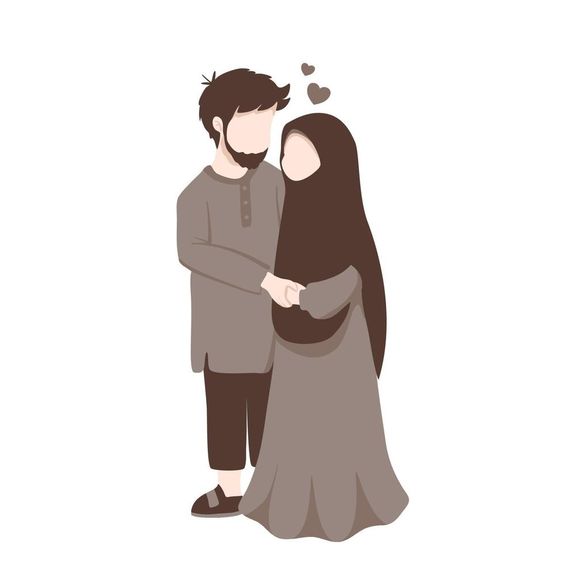 gambar kartun muslimah suami istri tanpa wajah