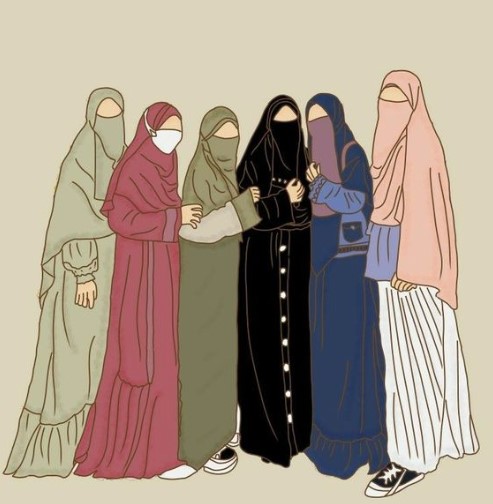 kartun muslimah 6 sahabat bercadar